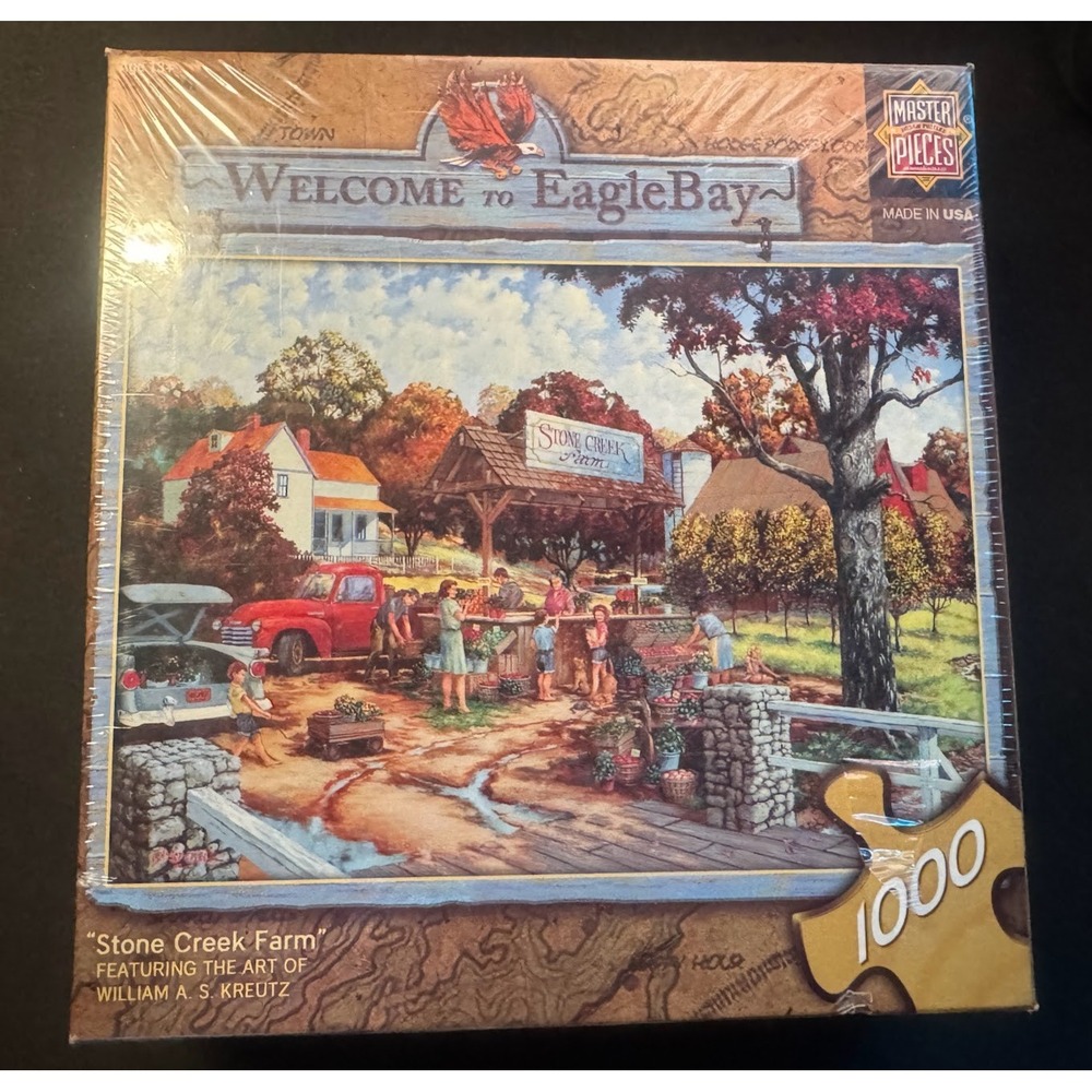 NEW Welcome to Eagle Bay Stone Creek Farm Master Pieces 1000 piece Jigsaw Puzzle